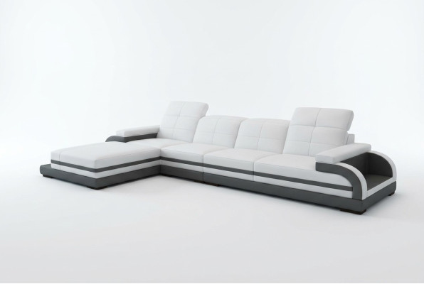 Leren bank bankstel woonlandschap L-vorm design moderne bank hoekbank bankstellen