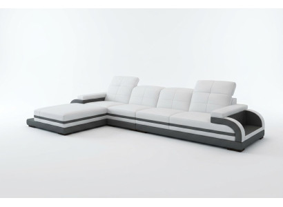 Leren bank bankstel woonlandschap L-vorm design moderne bank hoekbank bankstellen