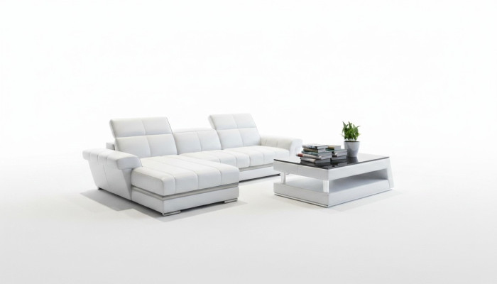 Leren bank Bank Bank Bekleding Woonlandschap Designer leren bank L-vorm