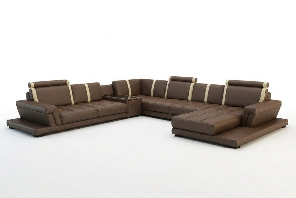 Ledersofa Bank Bank Bekleding Woonlandschap Designer Ledersofa