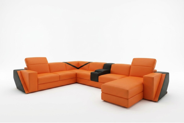 Ledersofa Bank Bank Bekleding Woonlandschap Designer Ledersofa U Vorm