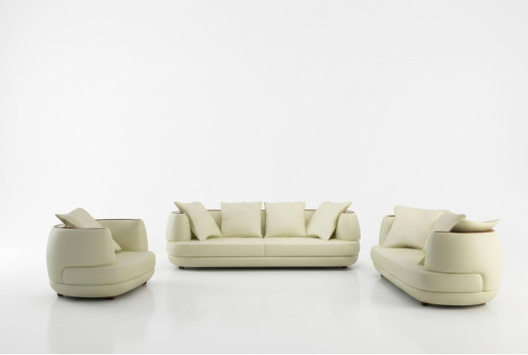 Luxe design bankstel Klassieke leren bank Gevoerd zitbankstel Bank