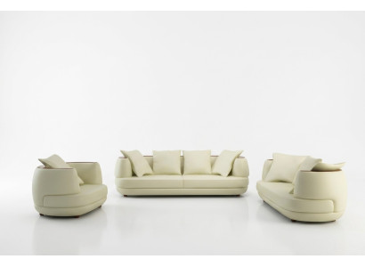 Luxe design bankstel Klassieke leren bank Gevoerd zitbankstel Bank