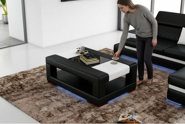 Luxe woonkamer glazen tafel ontwerper bijzettafel tafels Wonen