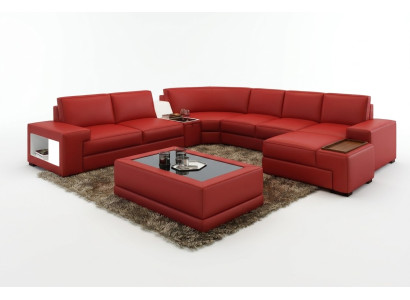 Luxe salontafels bekleed met designer woonkamertafels van leer.