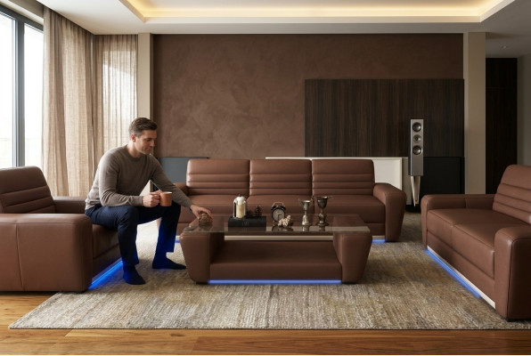 Moderne design glazen bijzettafel woonkamertafel salontafel sofa.