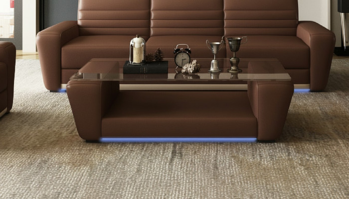 Moderne design glazen bijzettafel woonkamertafel salontafel sofa.