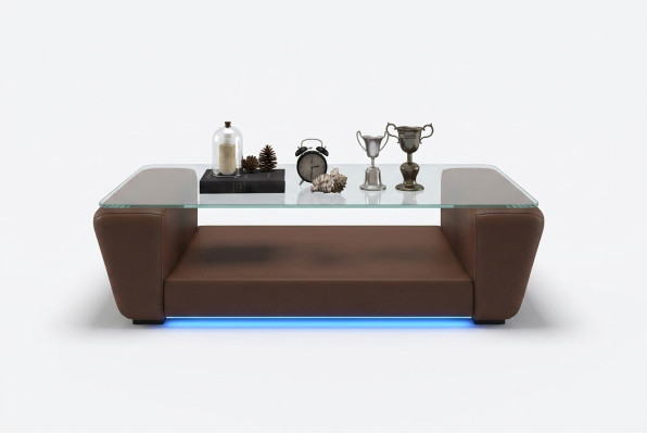 Moderne design glazen bijzettafel woonkamertafel salontafel sofa.