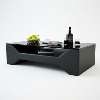 Sofatisch Design Tafel Woonkamer Glas Lederen Bank Bijzettafel Koffiebank