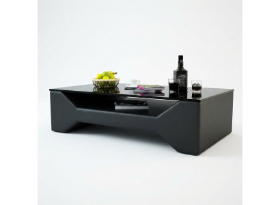 Sofatisch Design Tafel Woonkamer Glas Lederen Bank Bijzettafel Koffiebank