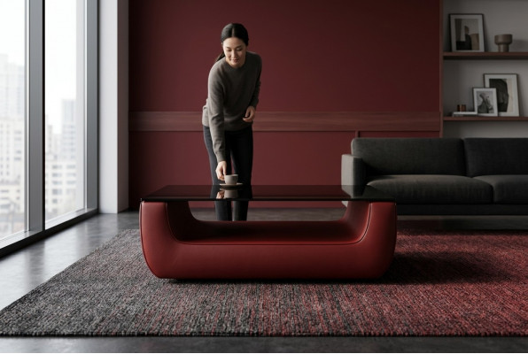 Glastafel Ontwerp Tafels Moderne Bank Bank Woonkamer Lederen Bijzettafel