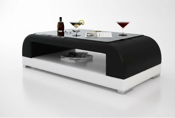 Sofatafel Glas Ontwerp Koffietafel Woonkamer Lederen Bank Bijzettafel Sofa