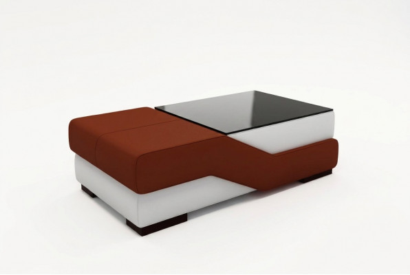 Ontwerper glazen tafel tafel bekleding modern woonkamer lederen bank sofa