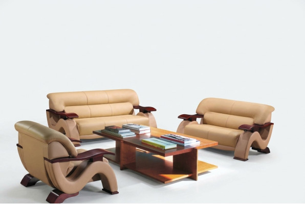 Moderne Designer bankstel Bank Bankstel Set Luxe Leren Bankstellen