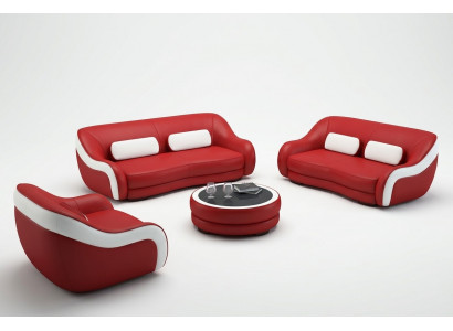 3-zits (geen 2+1) bankstel Bank Sofa's Banken Bankstellen Lederen zitontwerp