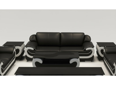 Leren bank Bank Woonlandschap 3-zits Ontwerp Modern Bank Banken