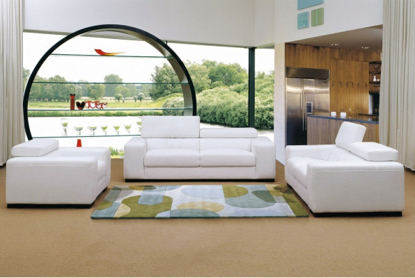 Sofa set Design Bankstel 3+2 Set Bekleding Leer Decoratieve Bank Woonkamer
