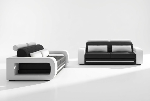 Leren bankstel Hoekbank Woonlandschap 3+2 zits Ontwerp Moderne bank Bankstel