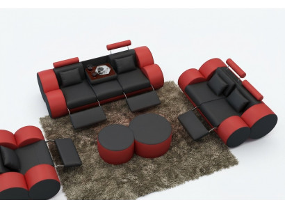 Sofa set Design Bankstel 3+2 Set Bekleding Leer Bank Woonkamersets