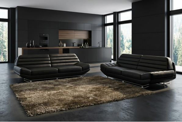 Bankstel Designbank 3+2 Set Beklede Bank Leren Woonkamersets