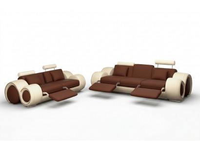 Sofaset Design Bankstel 3+2 Set Gestoffeerde Bank Lederen Woonkamersets
