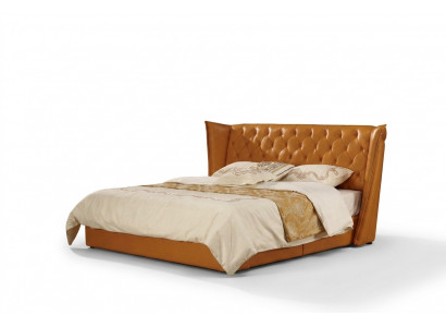 Ontwerper tweepersoonsbed bed bedden leer Chesterfield luxe hotel slaapkamer