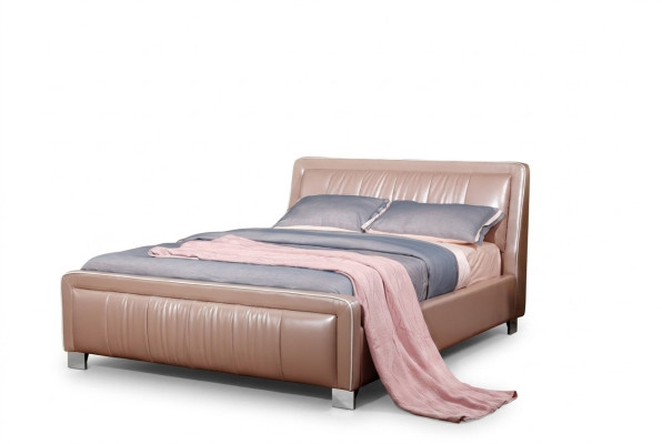 Ontwerper tweepersoonsbed bed bedden slaapkamer leer hotel luxe gestoffeerd