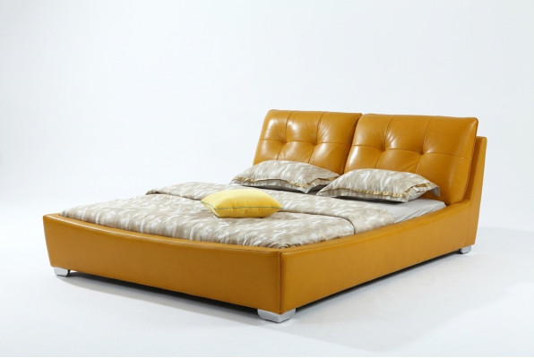 Ontwerper bed slaapkamer tweepersoonsbed bedden leer hotel luxe bekleding