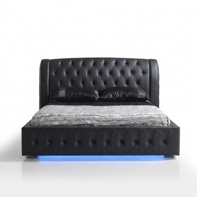Modern hotelontwerp bed XXL bedden luxe dubbel lederen Chesterfield.