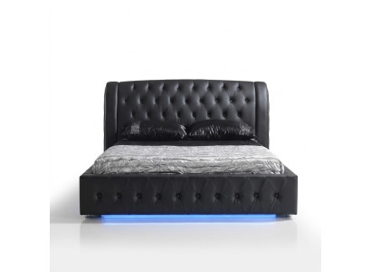 Modern hotelontwerp bed XXL bedden luxe dubbel lederen Chesterfield.