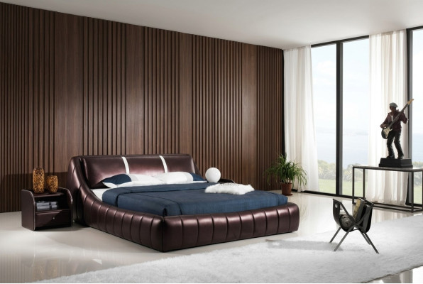 Moderne hotel design bed XXL bedden luxe stijl dubbel leer 140 160 180x200cm.