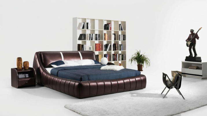 Moderne hotel design bed XXL bedden luxe stijl dubbel leer 140 160 180x200cm.