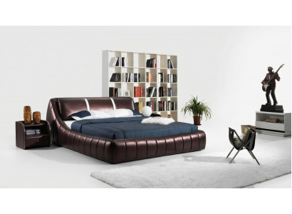 Moderne hotel design bed XXL bedden luxe stijl dubbel leer 140 160 180x200cm.