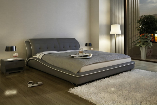 Modern ontwerp bed XXL bedden luxe stijl dubbel hotel leer