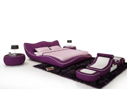 Modern ontwerp bed XXL Decoratieve bedden Luxe stijl Dubbel hotel leder