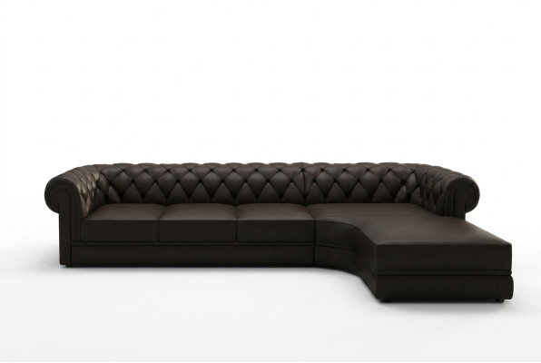 Klassieke Chesterfield gestoffeerde zithoek lederen zithoek woonkamerensemble