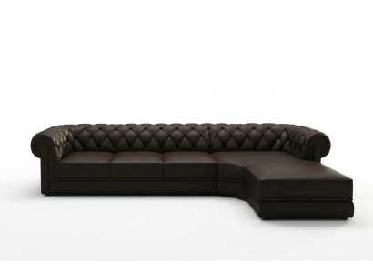 Klassieke Chesterfield gestoffeerde zithoek lederen zithoek woonkamerensemble