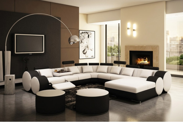 Multifunctionele leren bank zitkussen woonkamer leren decoratieset sofa