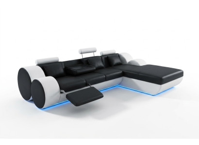 Leren bank Bank Woonlandschap L-vorm Ontwerp Modern Bankstel 3085  Leren bank Bank Woonlandschap L-vorm Ontwerp Modern Bankstel 3085