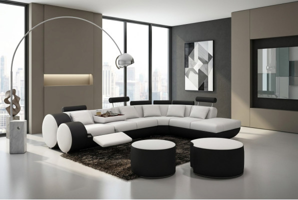 XXL Multifunctioneel leren bankstel Bank Grote bank Bekleding Hoekbank Modern  XXL Multifunctioneel leren bankstel Bank Grote bank Bekleding Hoekbank Modern
