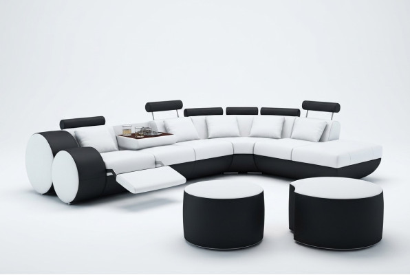 XXL Multifunctioneel leren bankstel Bank Grote bank Bekleding Hoekbank Modern  XXL Multifunctioneel leren bankstel Bank Grote bank Bekleding Hoekbank Modern