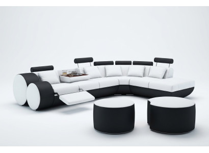 XXL Multifunctioneel leren bankstel Bank Grote bank Bekleding Hoekbank Modern  XXL Multifunctioneel leren bankstel Bank Grote bank Bekleding Hoekbank Modern