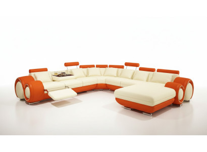 Multifunctionele leren bank bank bank bank Moderne XXL Groot