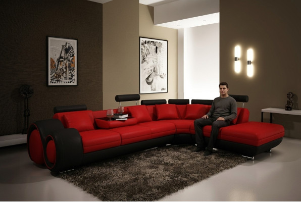 Multifunctionele leren bank zitkussen decor woonkamer leren bankstel sofa