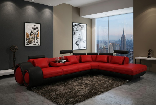 Multifunctionele leren bank zitkussen decor woonkamer leren bankstel sofa