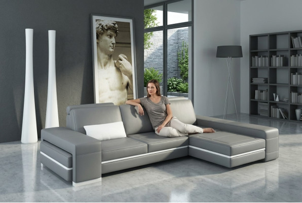 Leren bank woonlandschap L-vorm design modern bank hoek decor banken