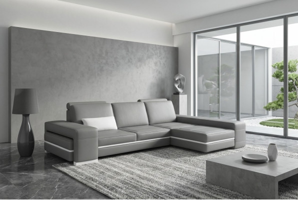 Leren bank woonlandschap L-vorm design modern bank hoek decor banken