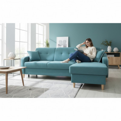 Ontwerp hoekbank bank Sina met slaapfunctie bank bekleding zit hoekbanken slaapbank