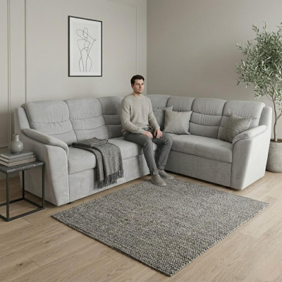 Slaapbank Uitschuifbare Bank Stof Hoekbank Bekleding Hoek Textiel Bankstellen Verso