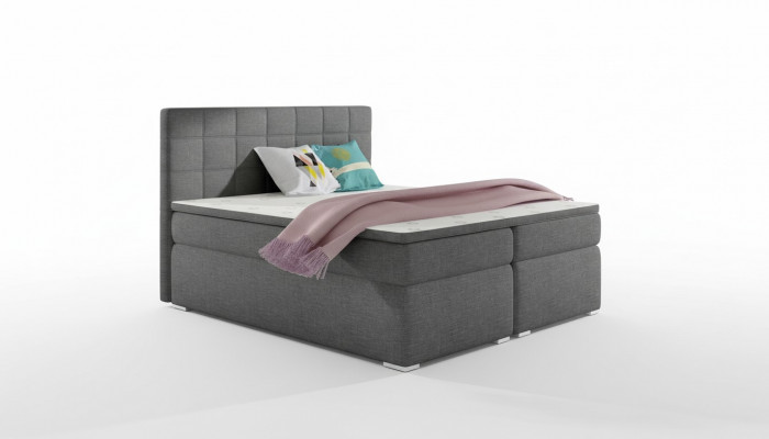 Boxspring 180x200cm Bed Bedden Hotel Leder Compleet Bedlade Topper